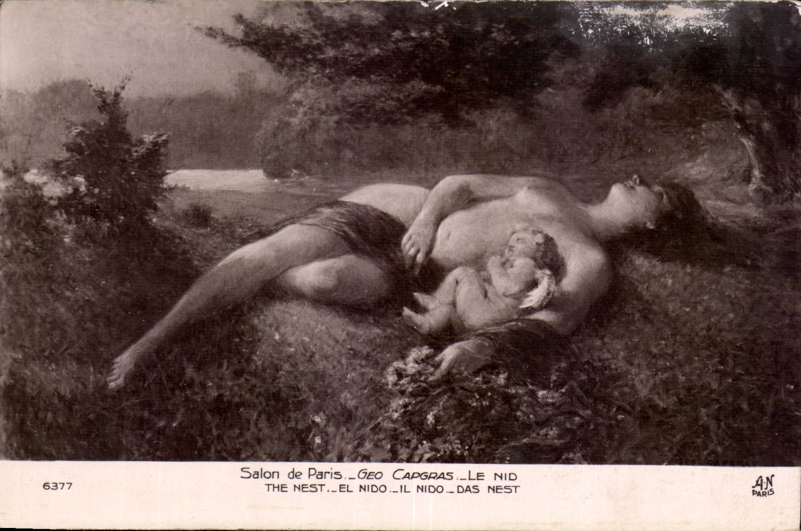 CPA Fantaisie Salon de Paris Geo Capgras le nid 