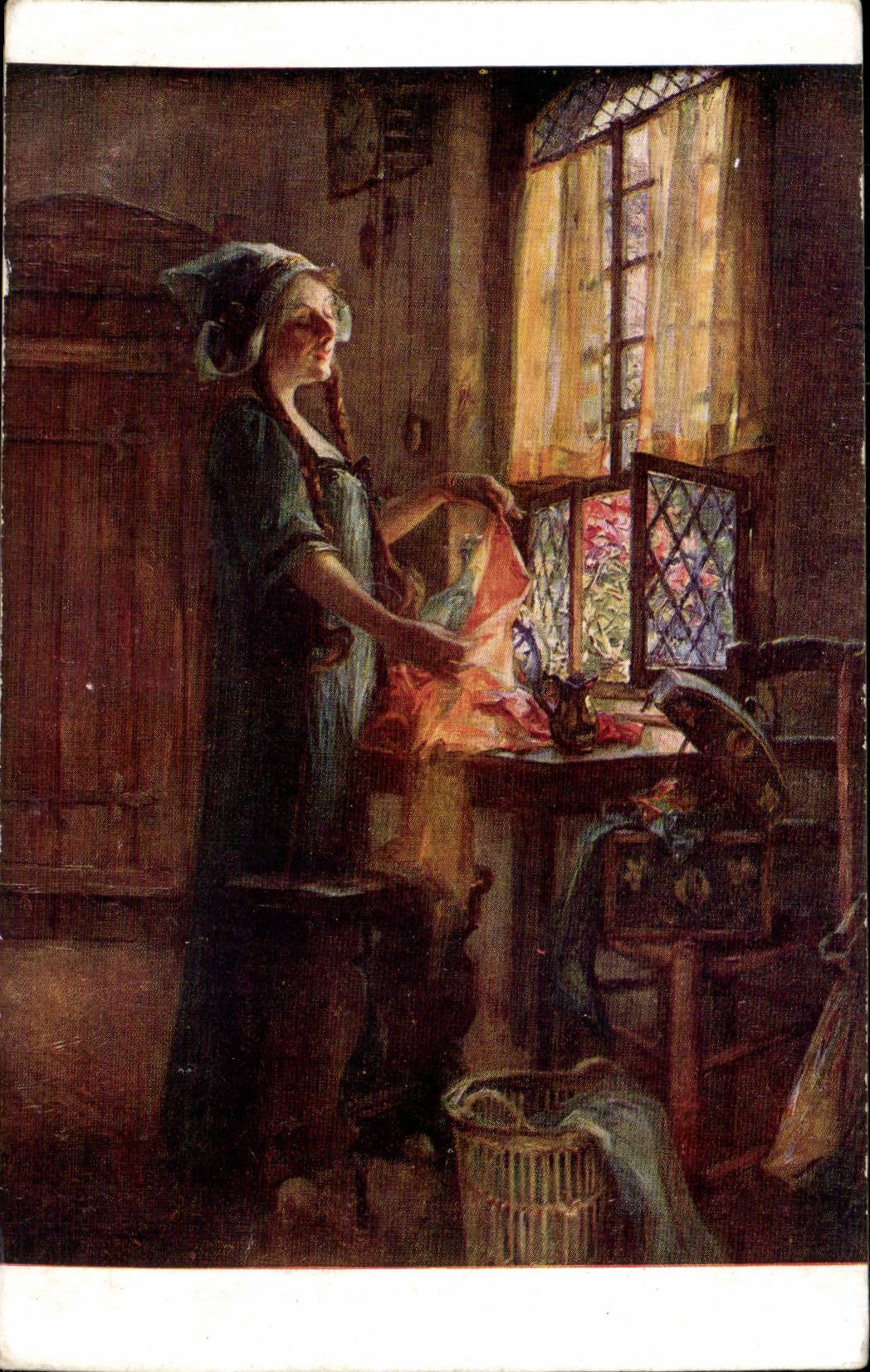 CPA Fantaisie Darien Les chiffons Femme