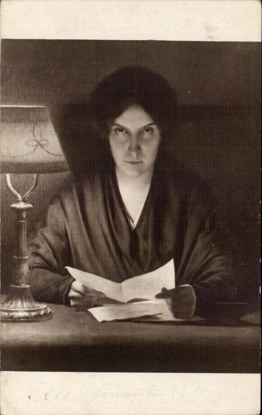 CPA Fantaisie Salon 1918 Paul Alizard La derniere lettre