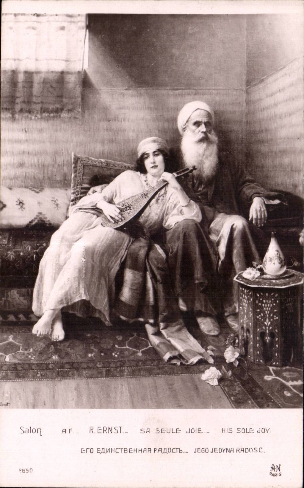 CPA Fantaisie Salon Ernst Sa seule joie orient