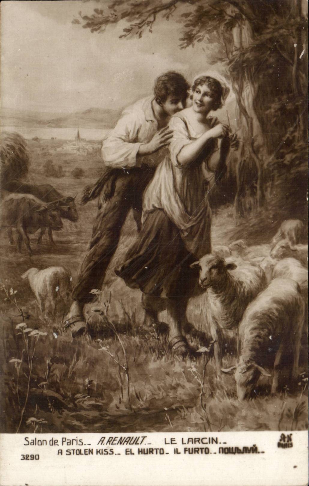 CPA Fantaisie Salon de Paris Renault le larcin Mouton Sheep