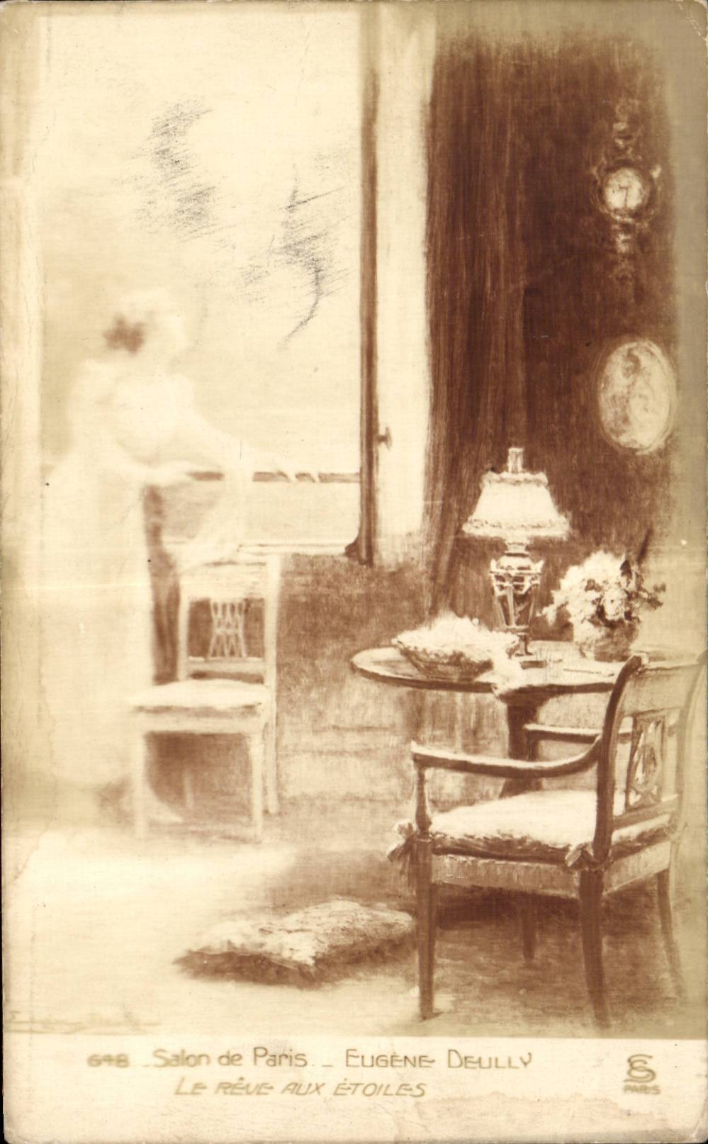 CPA Fantaisie Paris Salon Eugene Deully Le reve aux etoiles