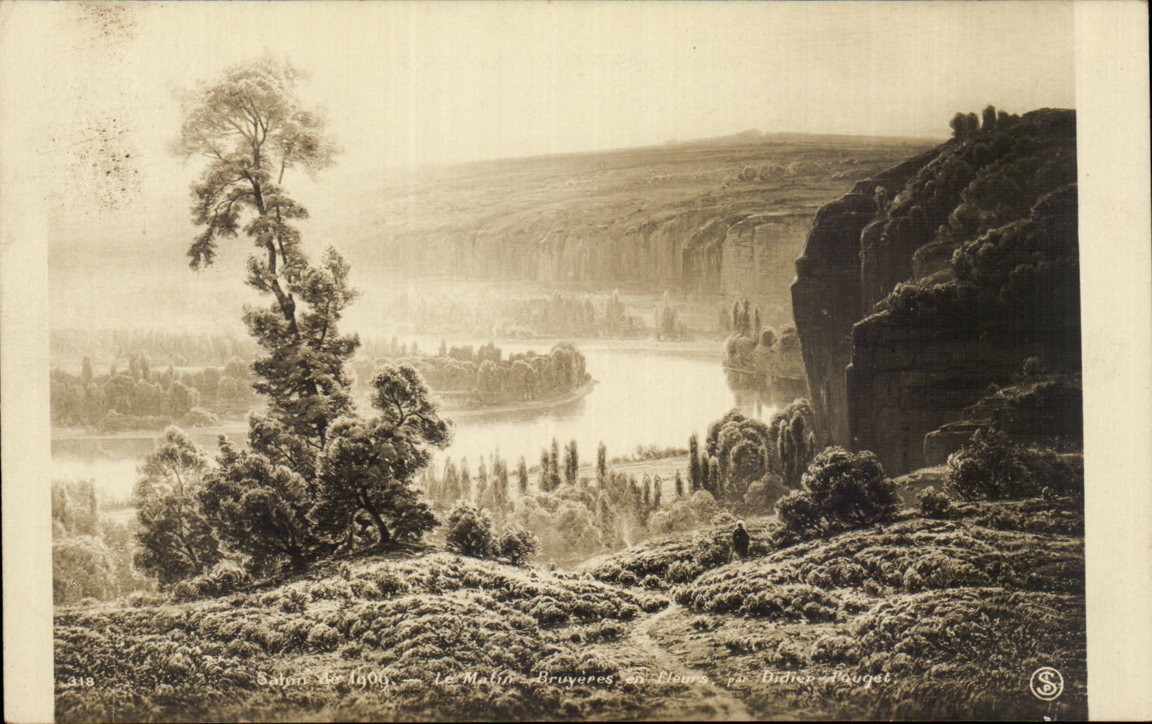 CPA Fantaisie Salon 1909 le matin Bruyeres en fleurs Didier Pouget