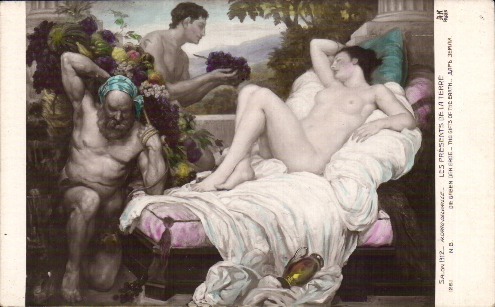 CPA Fantasy Living room 1912 Caro Delvaille present of the erotic ground Woman Naked