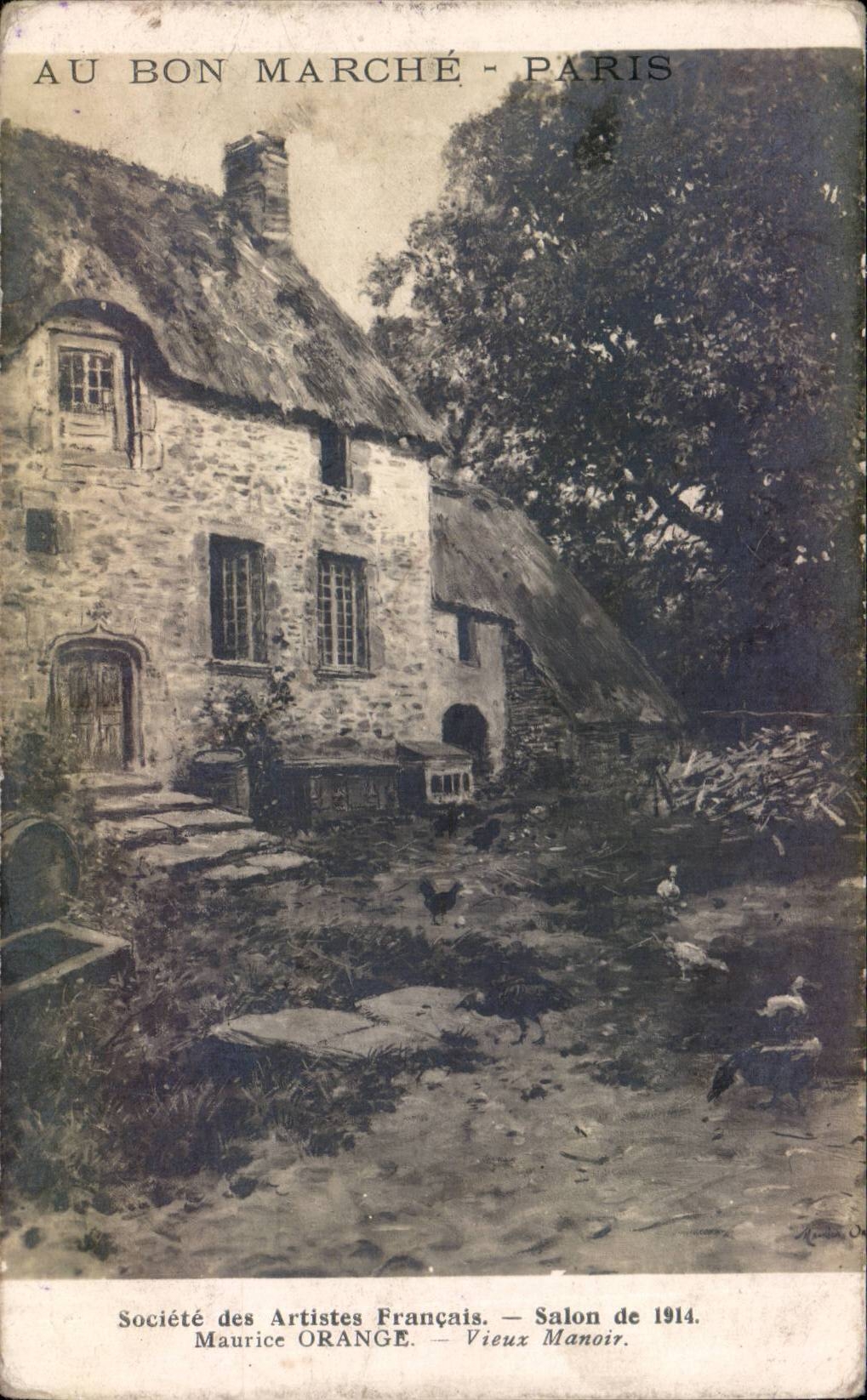 CPA Fantaisie Salon de 1914 Maurice Orange Vieux manoir