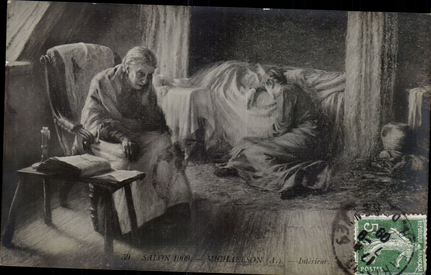 CPA Fantaisie Salon 1909 Michaelson Interieur 