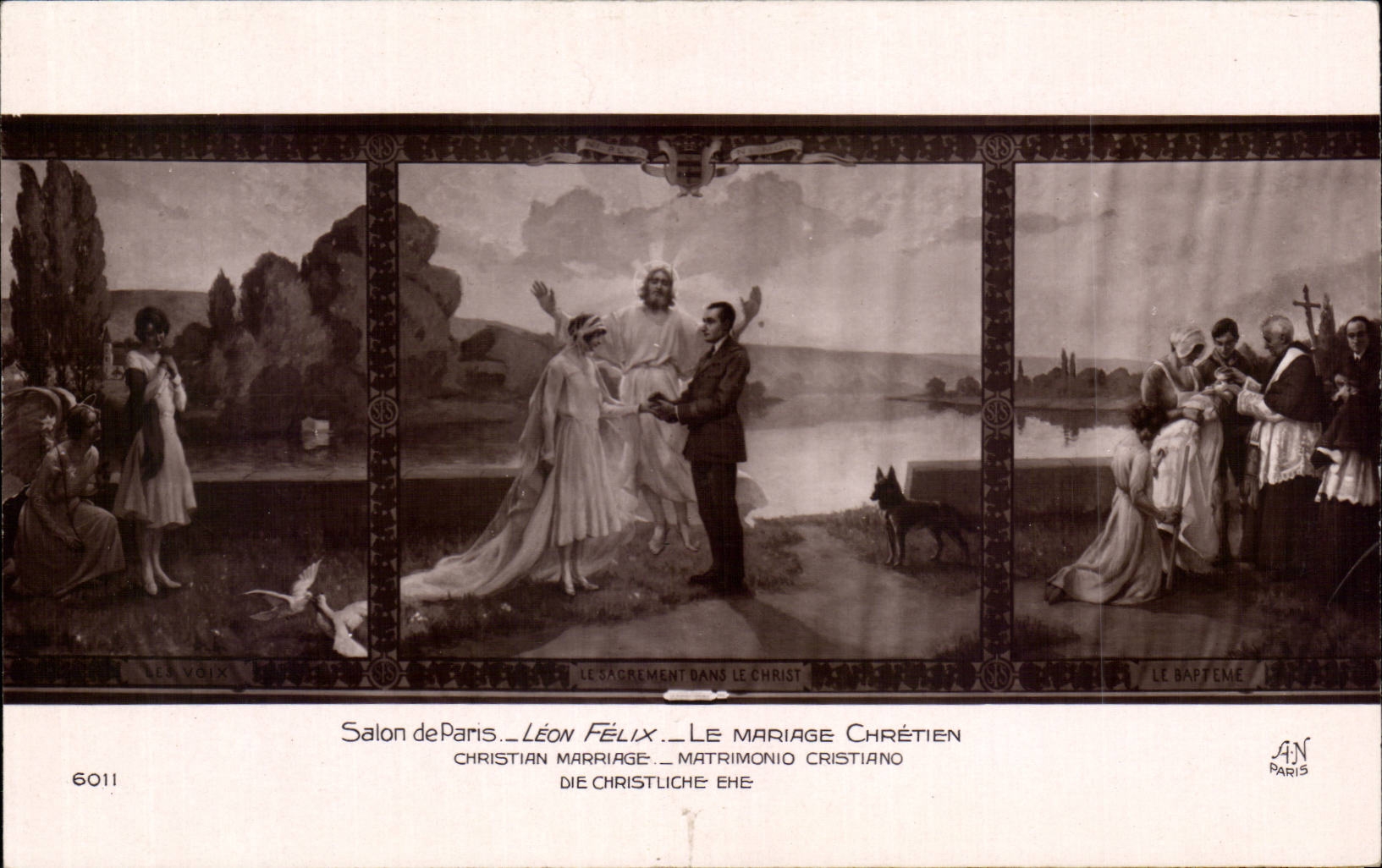 CPA Fantaisie Salon de Paris Leon Felix Le mariage de chretien