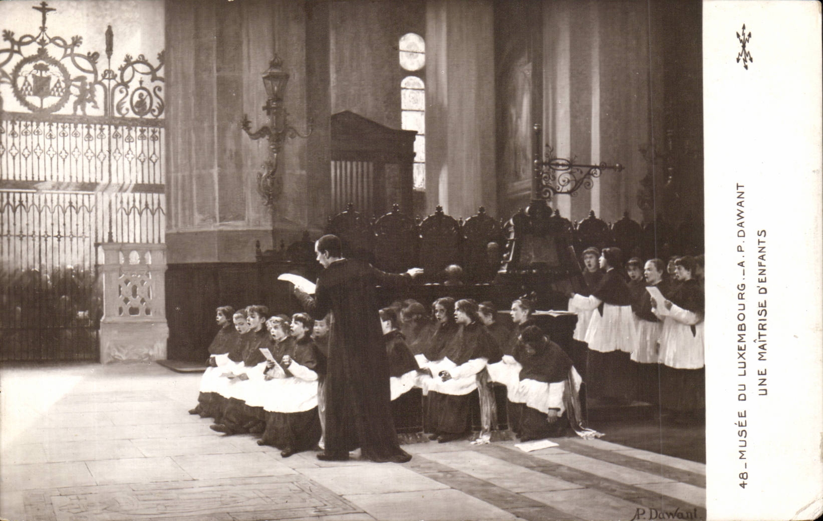 CPA Fantaisie Paris Musee du Luxembourg Dawant Une maitrise d'enfants