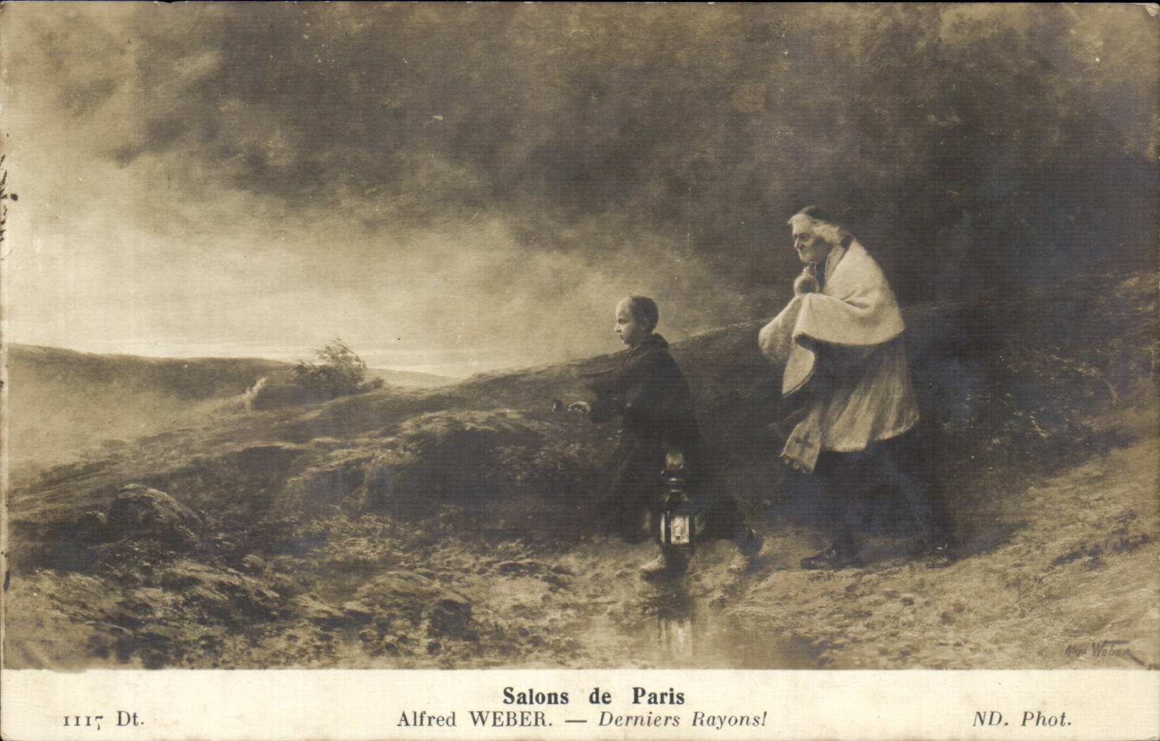 CPA Fantaisie Salon de Paris Alfred Weber Derniers rayons