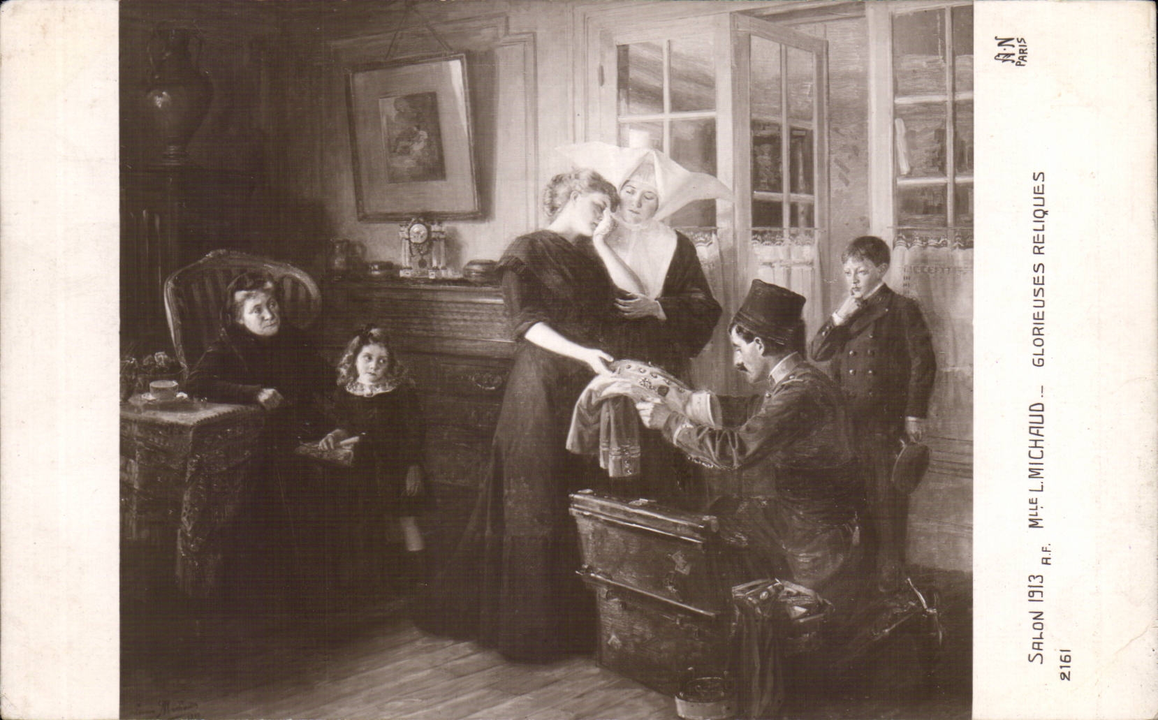 CPA Fantaisie Salon 1913 Michaud Glorieuses reliques 