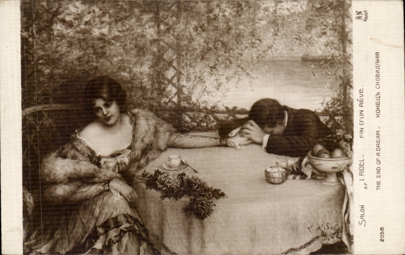 CPA Fantaisie Salon de Paris Ridel la fin d'un reve