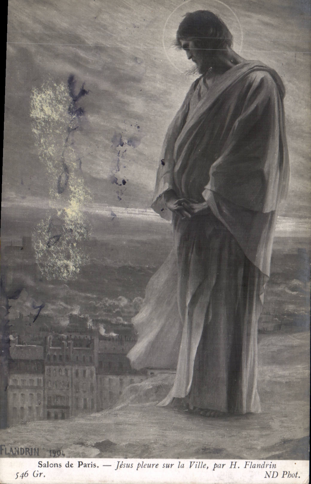 CPA Fantaisie Salons de Paris Jesus pleure sur la ville par Flandrin