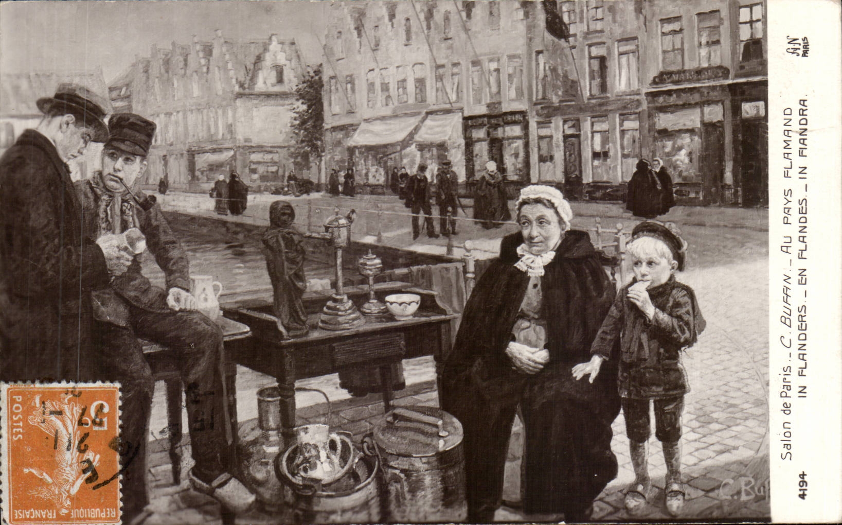 CPA Fantaisie Salon de Paris Au pays flamand 