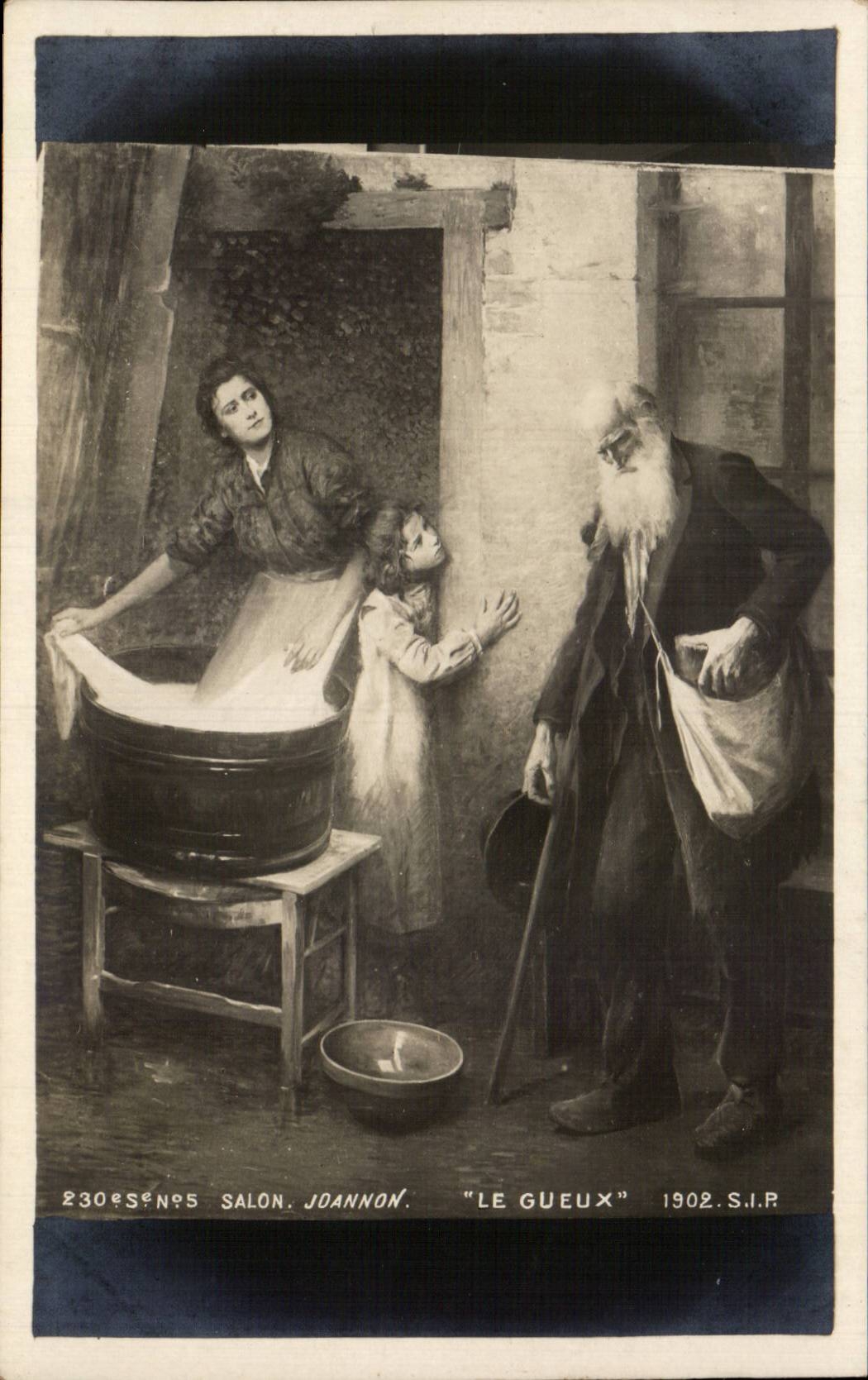 CPA Fantaisie Salon Joannon Le gueux 1902