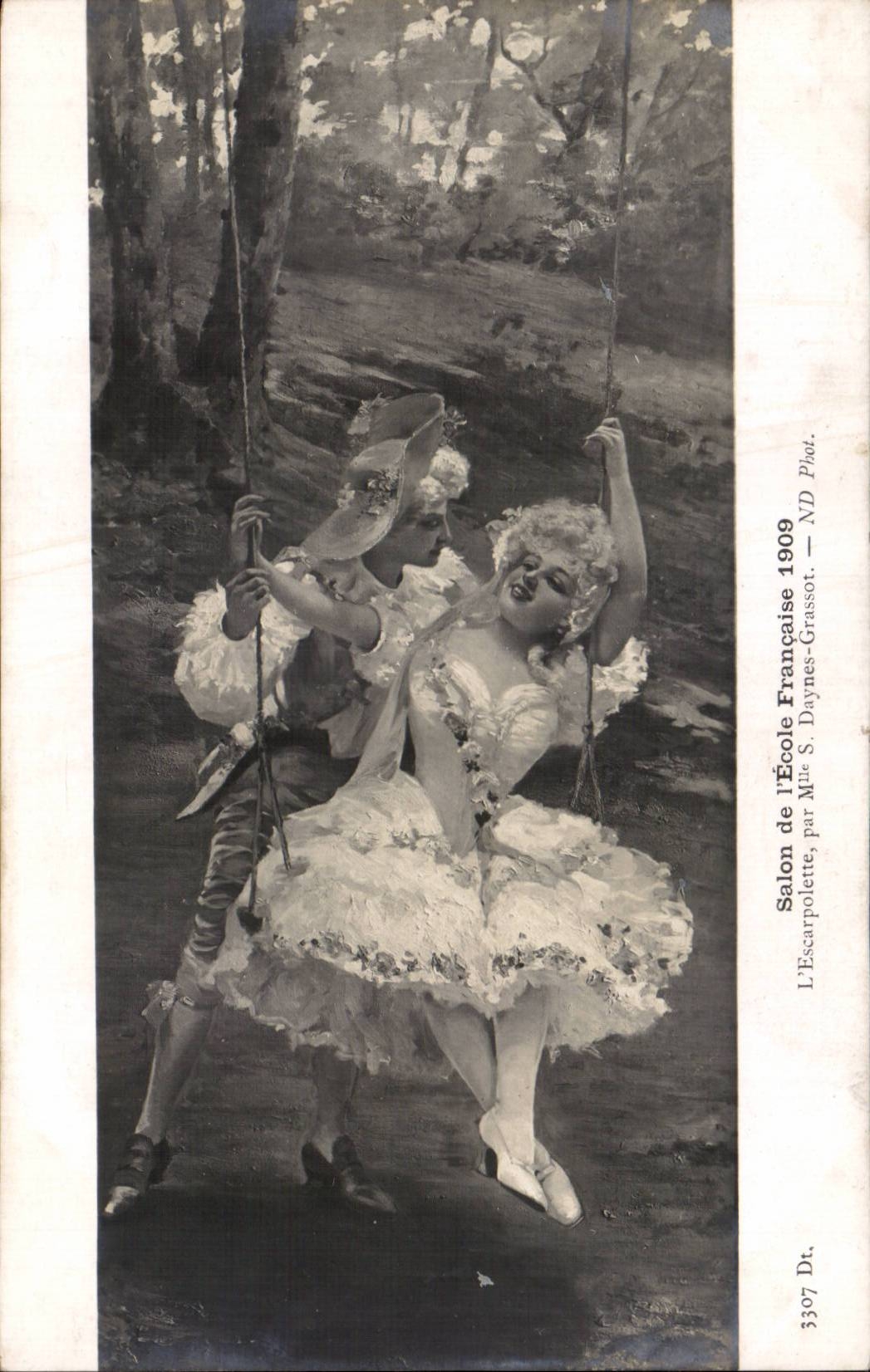 CPA Fantaisie Salon 1909 L'escarlopette par Mlle S Daynes Grassot