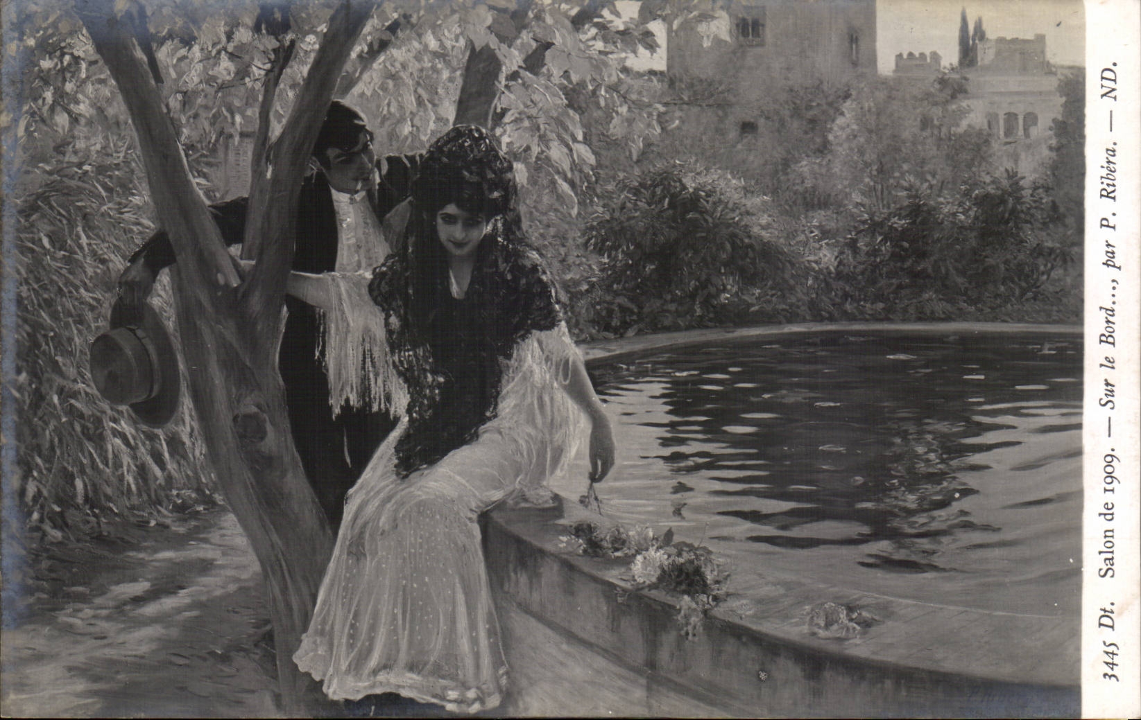 CPA Fantaisie Salon 1909 Sur le bord Ribera