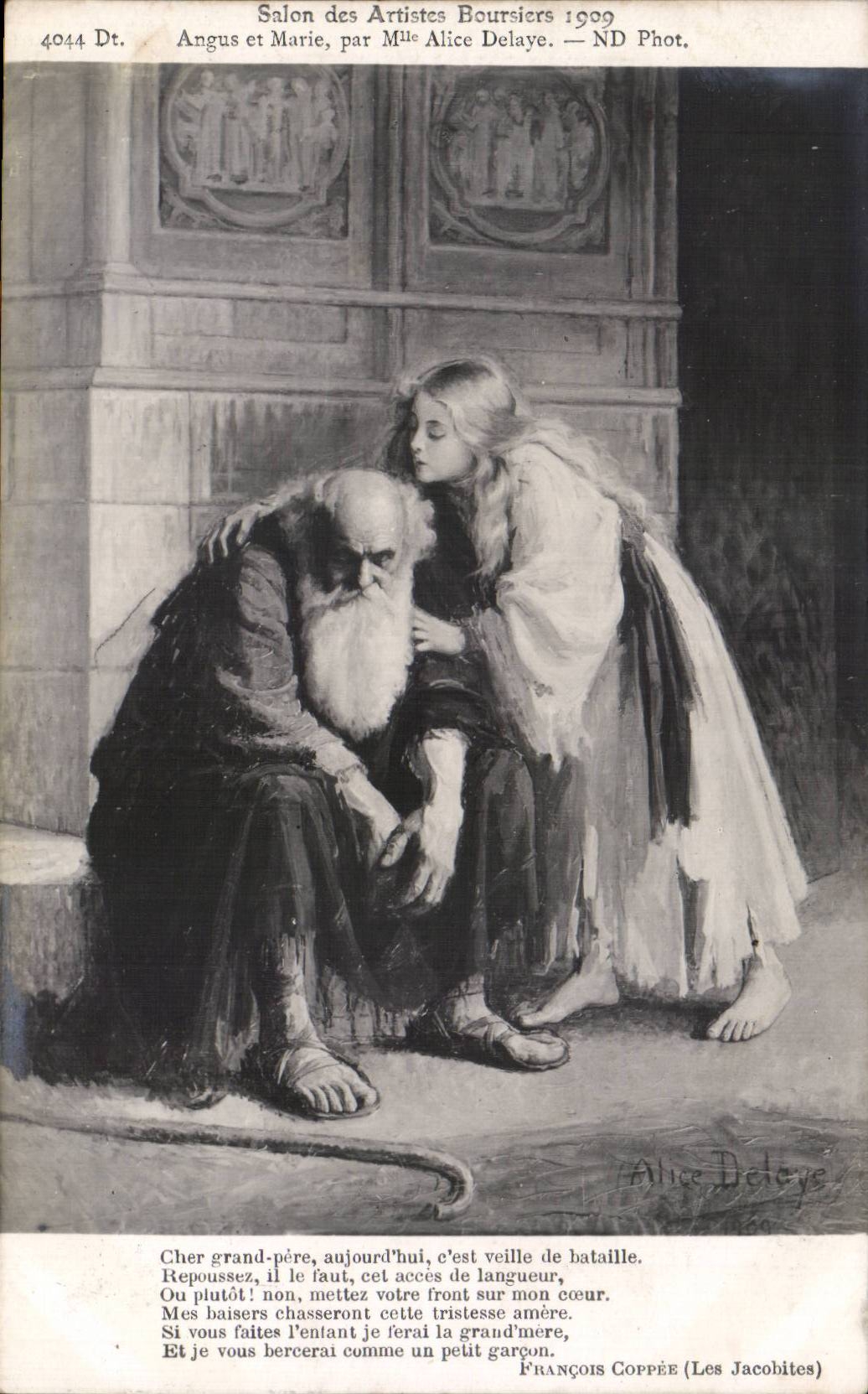 CPA Fantaisie Salon 1909 Angus et Marie pas Mlle Alice Delaye 