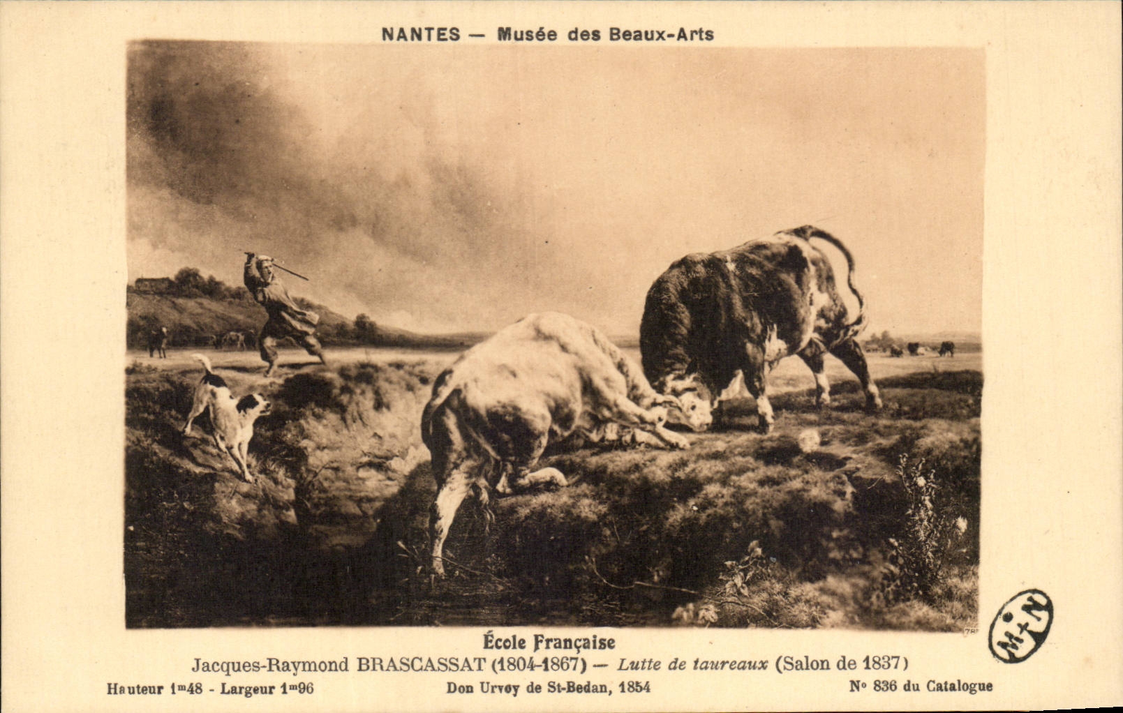 CPA Fantaisie Nantes Brascassat Lutte de taureaux 