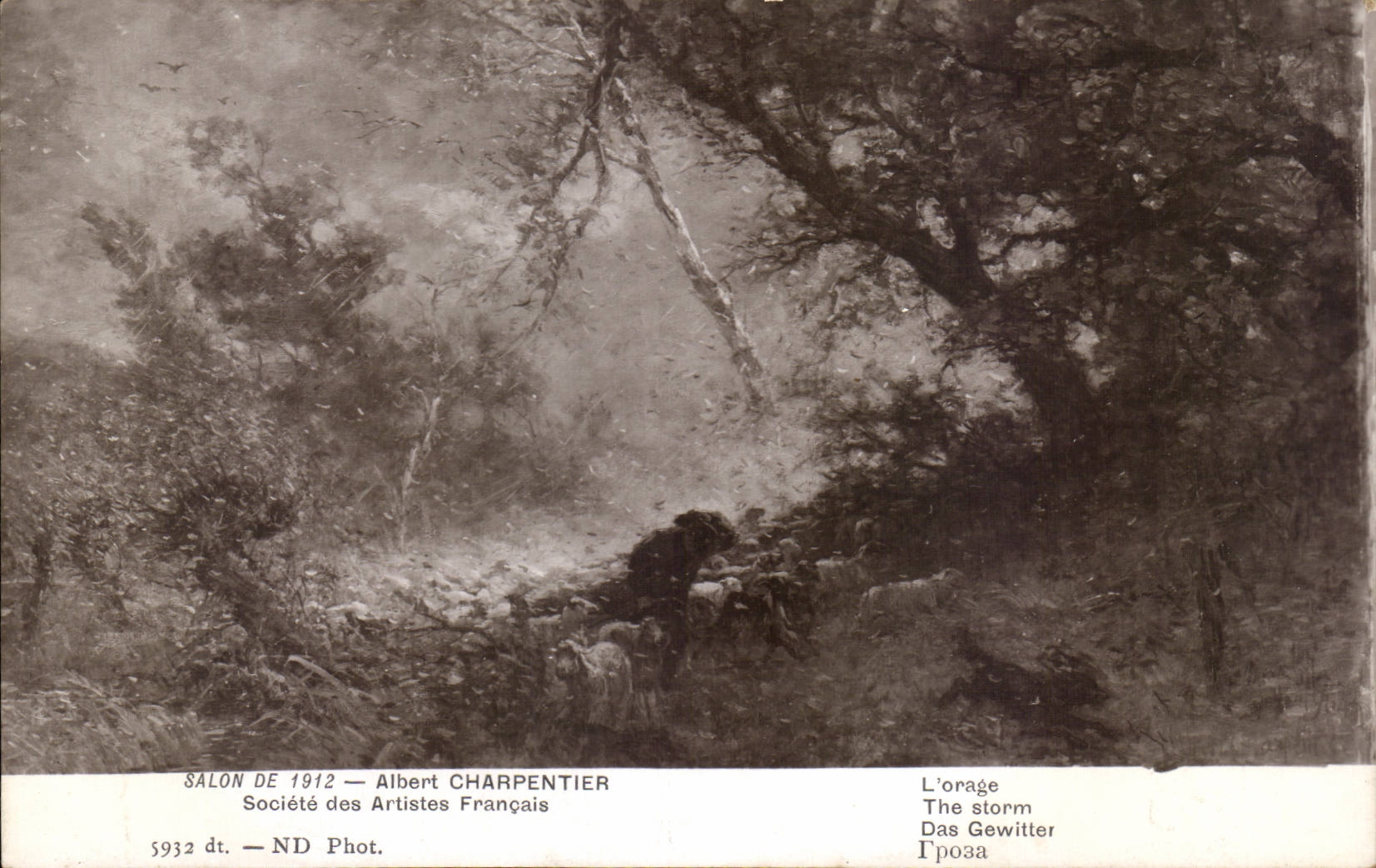 CPA Fantaisie Salon 1912 Albert Charpentier l'orage