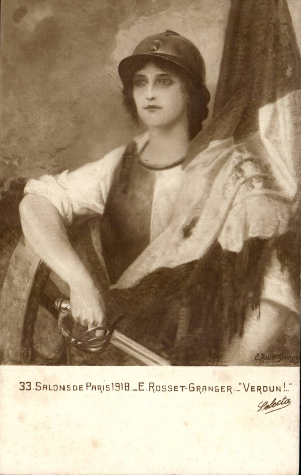 CPA Fantaisie Salon 1918 Rosset Granger Verdun Militaria 