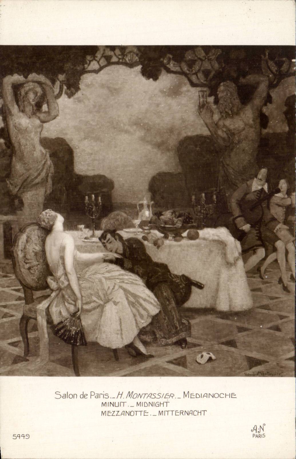CPA Fantaisie Salon de Paris Montassier Medianoche 