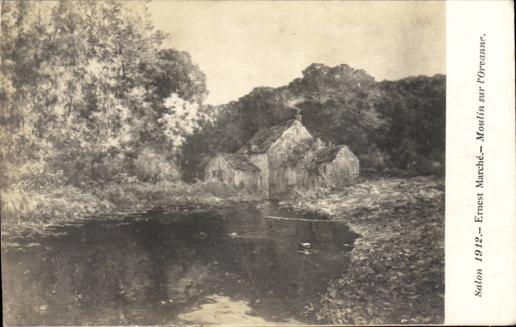 CPA Fantaisie Salon 1912 Ernest Marche Moulin sur l'Orcanne 