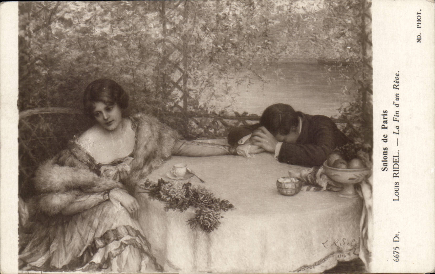 CPA Fantaisie Salons de Paris Louis ridel la fin d'un reve