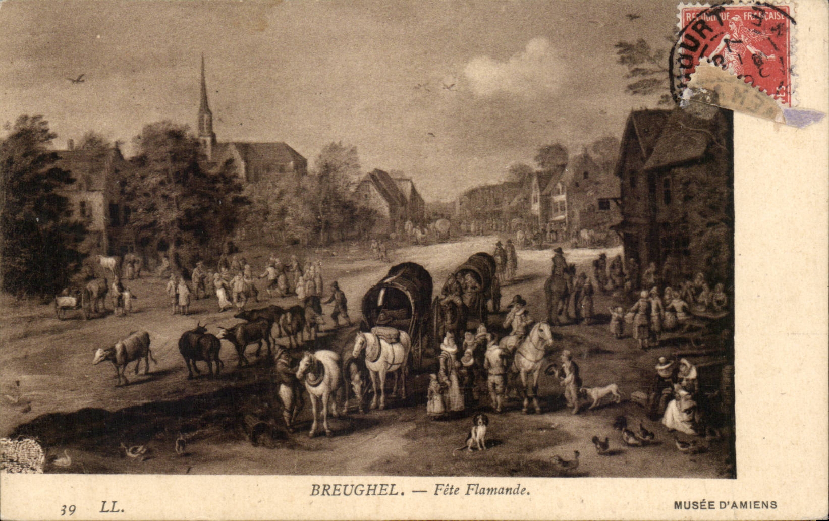 CPA Fantaisie Breughel Fete flamande