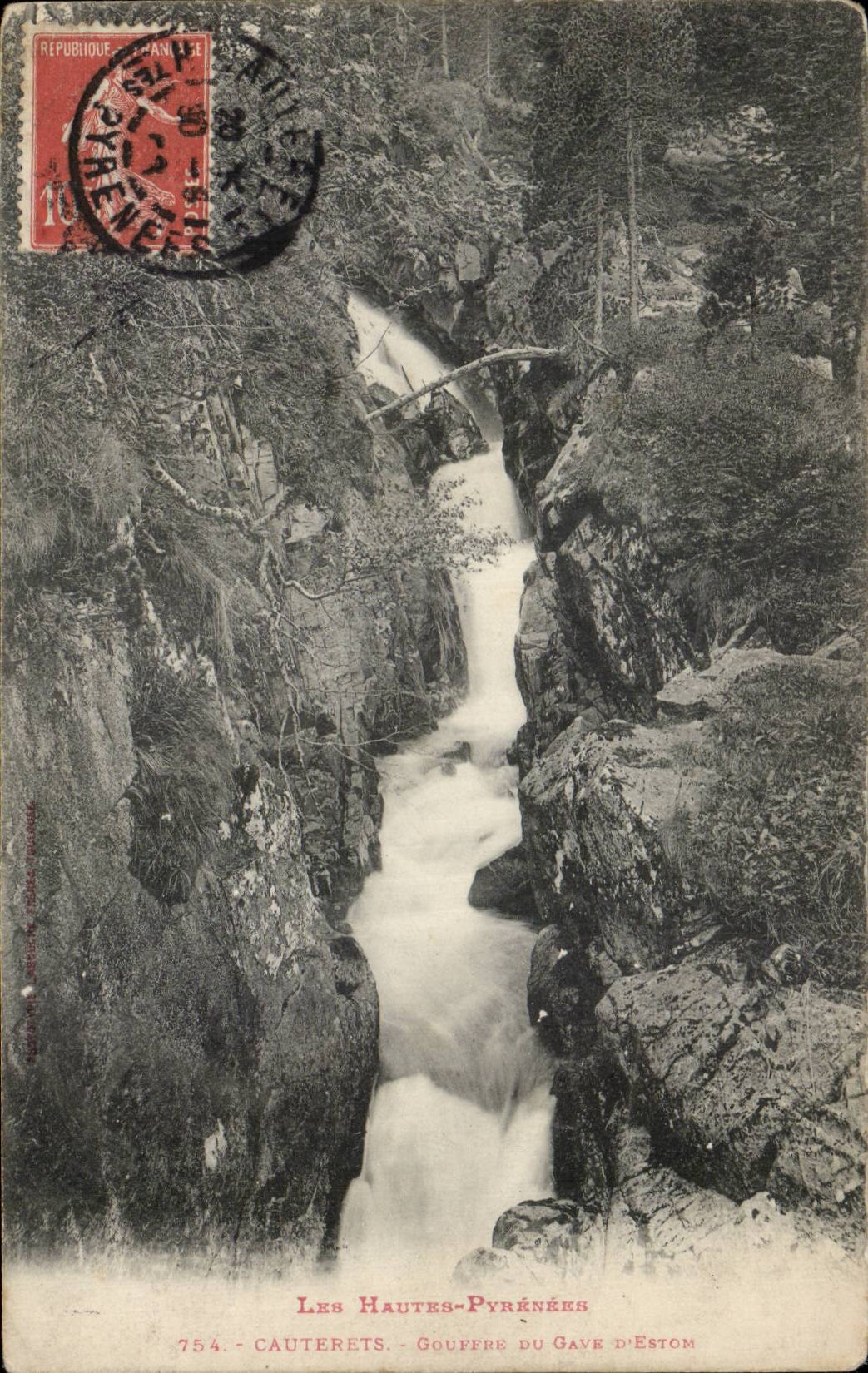 CPA Luchon Pit of Gave d' Estom