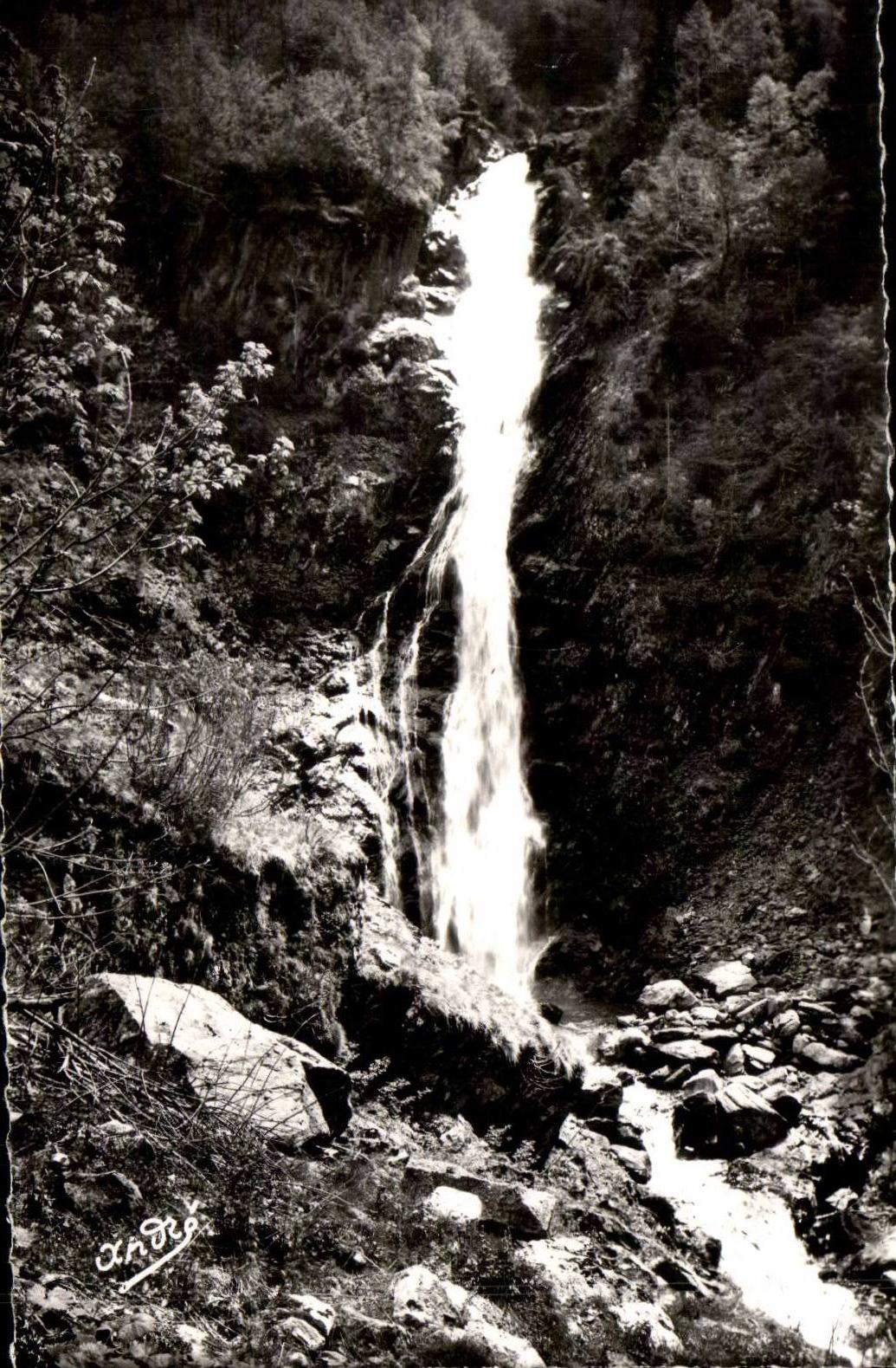 CPSM Environs of the Tool bag of Allevard Fund of France the cascade of Pissou