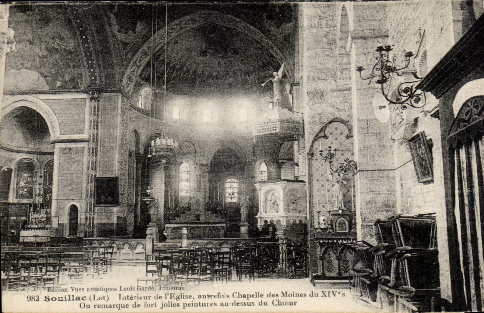 CPA Interior Souillac of the church formerly Vault of the monks