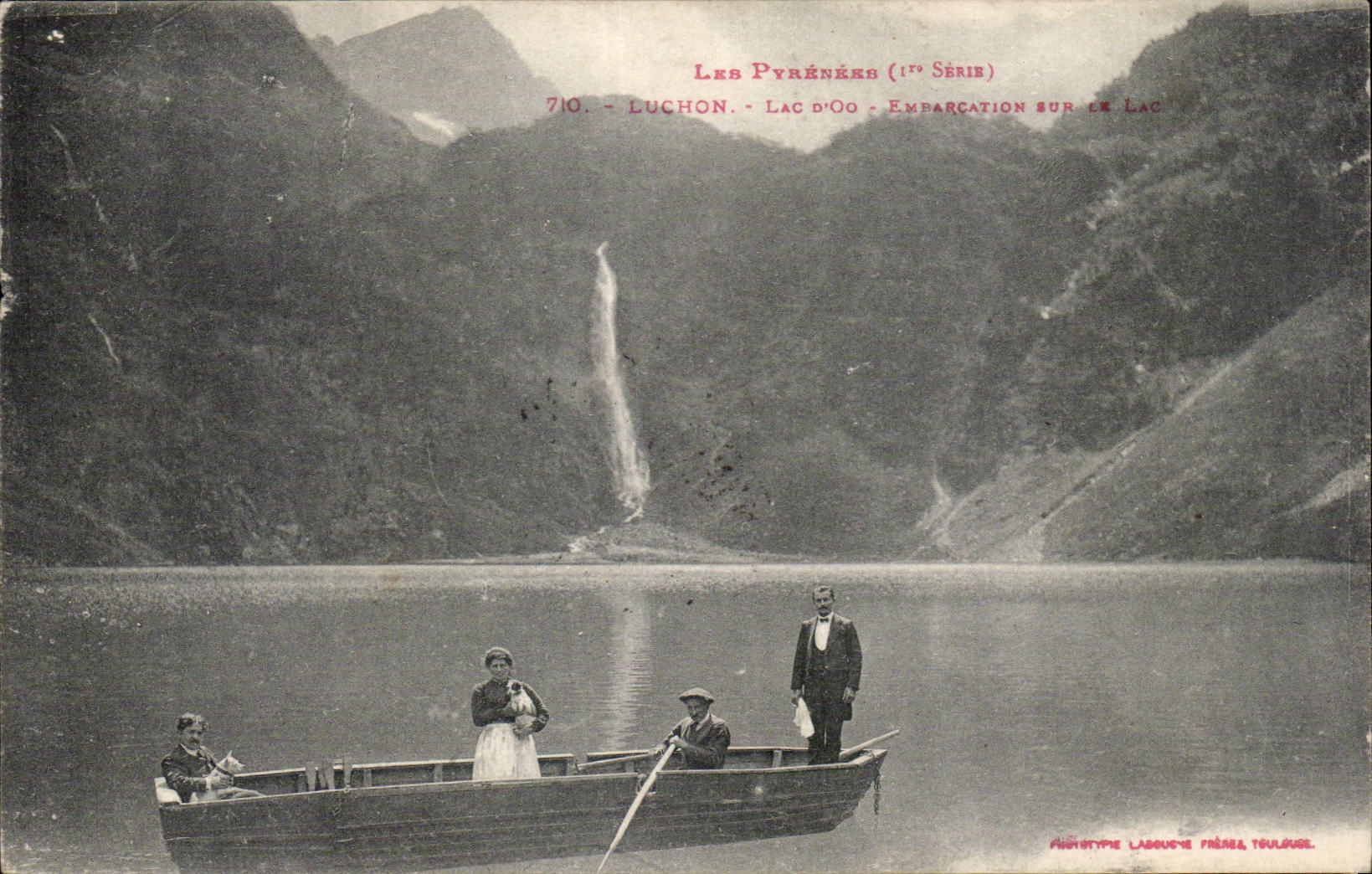 Luchon - Lake Oo - boat - CPA