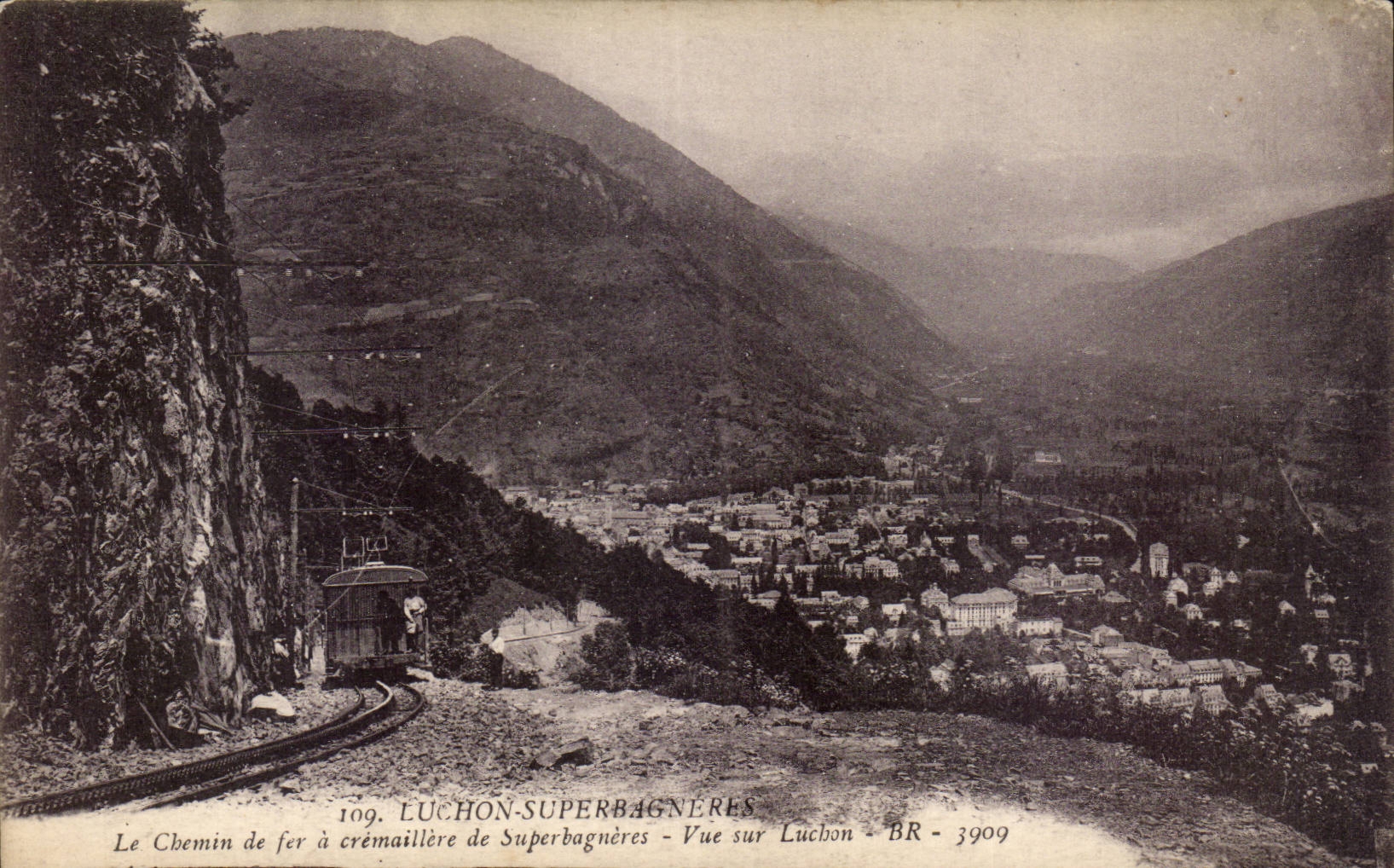 Luchon it Cog railway of Superbagneres - CPA