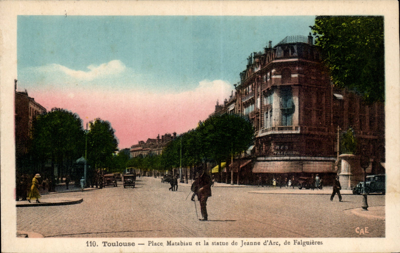Toulouse - Place Matabiau et la Statue de Jeanne d'Arc - CPA 