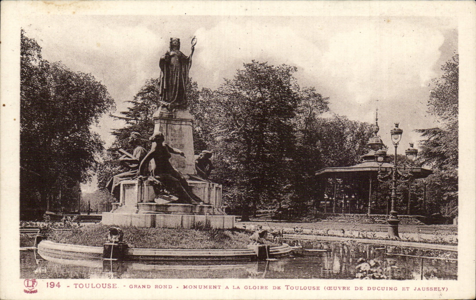 Toulouse - Grand Rond Monument a la gloire de Toulouse Ducuing et Jaussely - CPA 