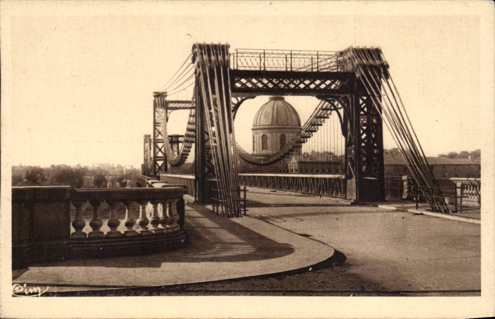 Toulouse - Le Pont Suspendu sur la Garonne - CPA 