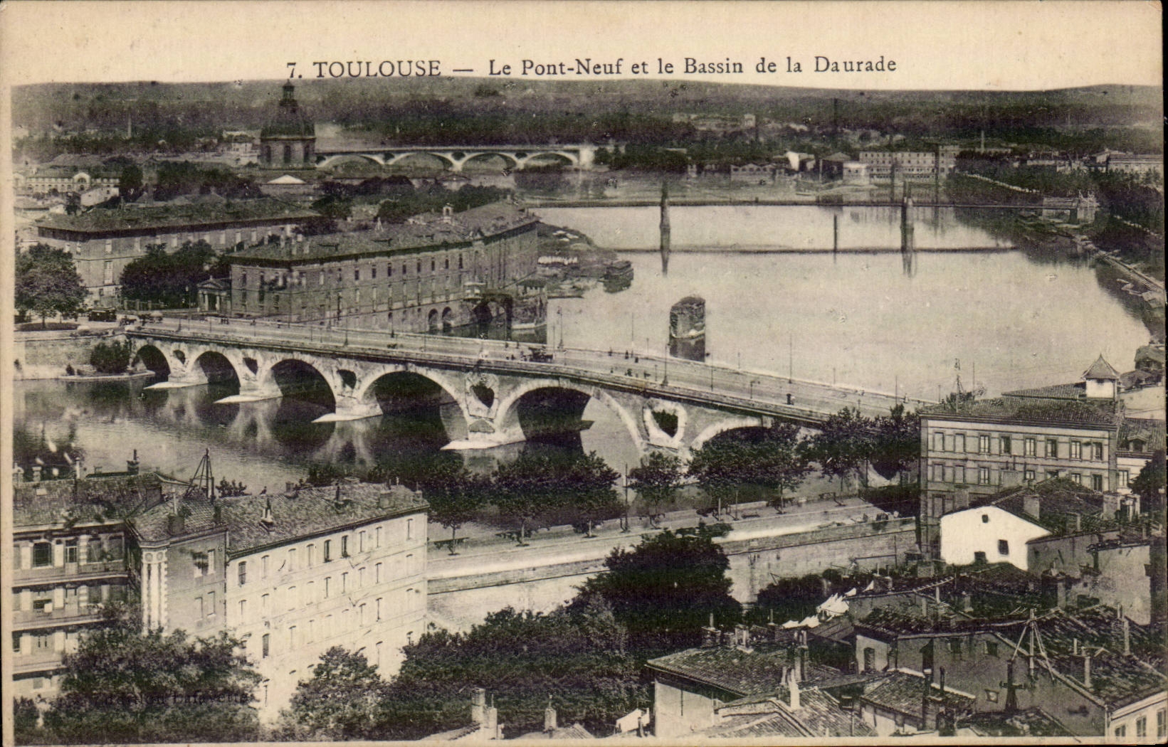 Toulouse - Le Pont Neuf et le Bassin de la Daurade - CPA 