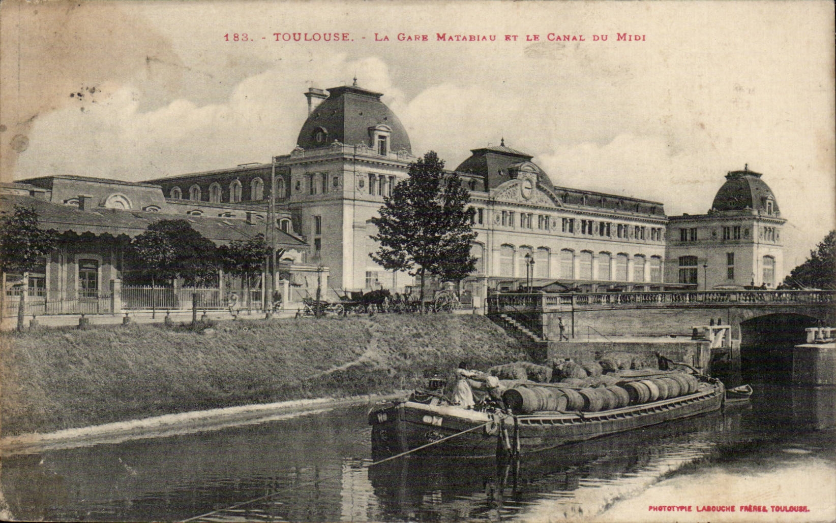 Toulouse - La Gare Matabiau - Canal du Midi - CPA tres animee