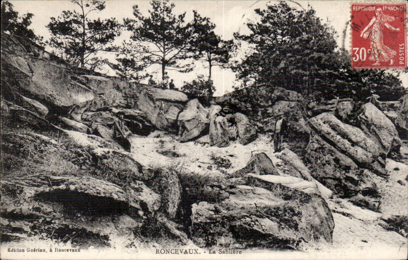 CPA Roncevaux the sand pit