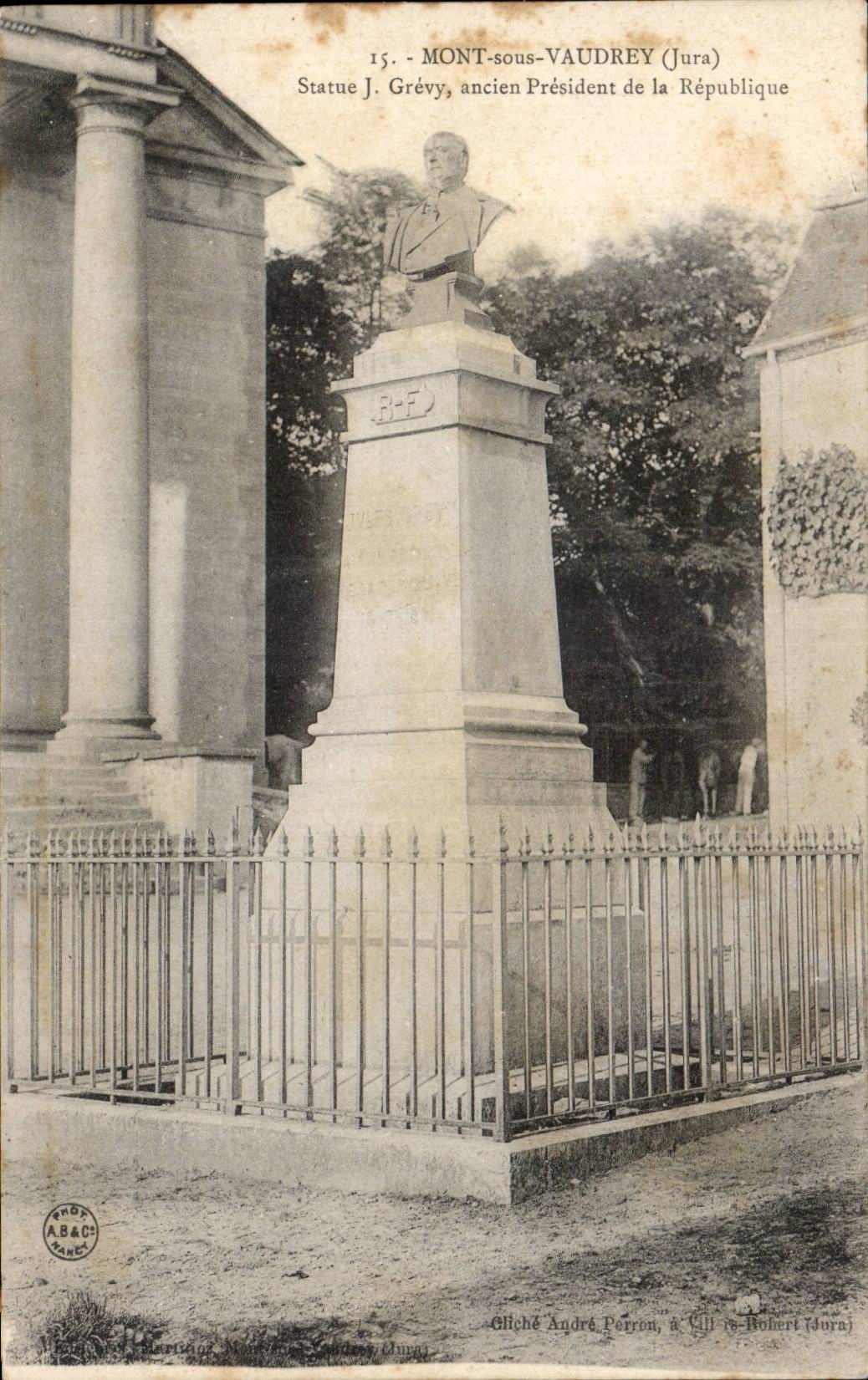 Mount under Vaudrey - Statue J Grevy - CPA