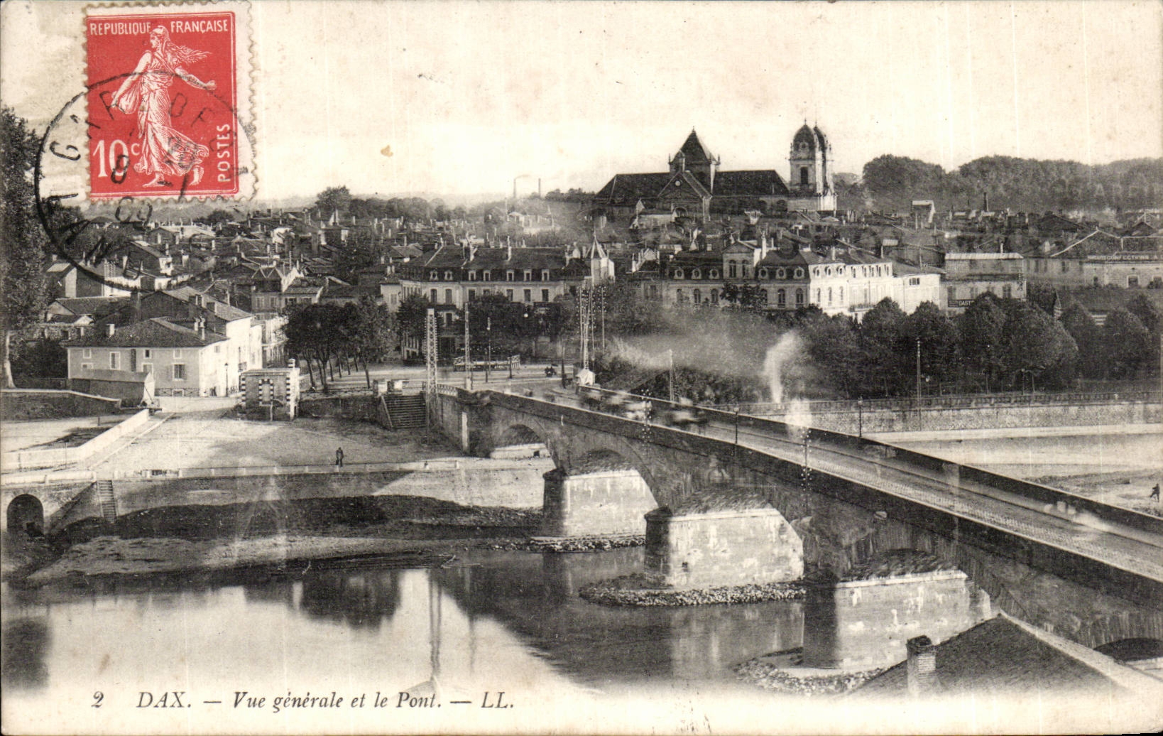 Dax - Vue Generale et le Pont - CPA 