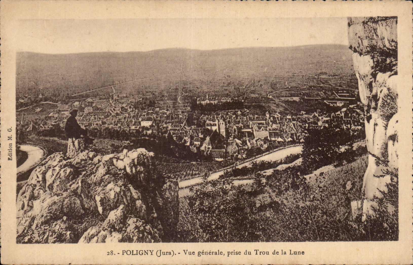 CPA Poligny View taken of the Hole of the moon