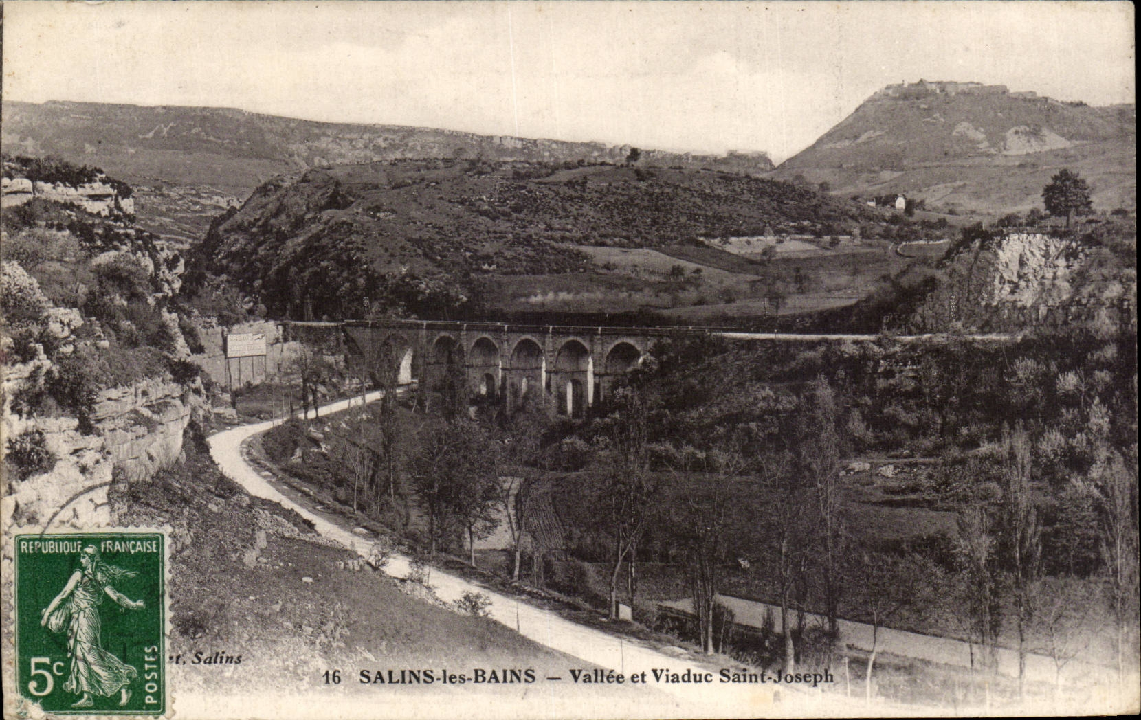 Saline CPA les Bains Valley and viaduct Saint Joseph