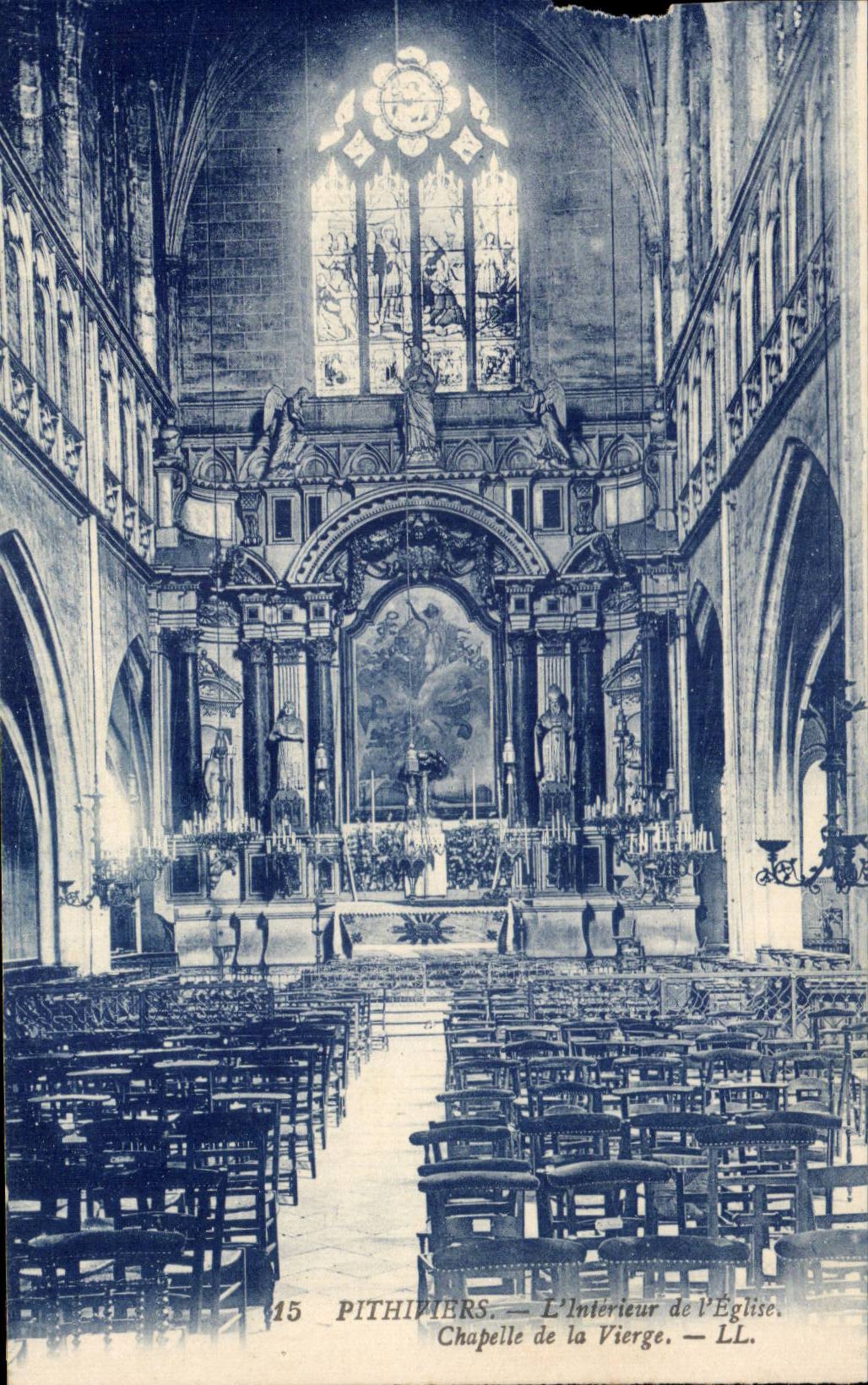 Saint Benoit on the Loire - Interior of the Church - Vault of the Virgin - CPA