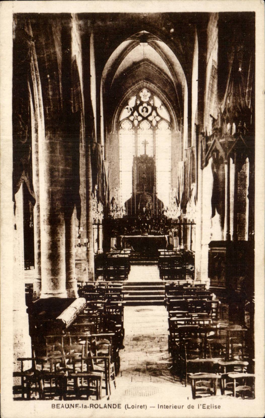 Beaunf the Rolande - Interior of the Church - CPA
