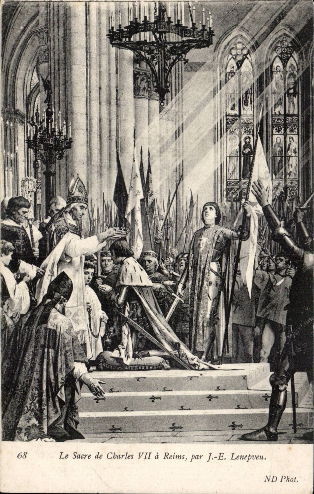 The Sacring of Charles VII has Rheims - CPA
