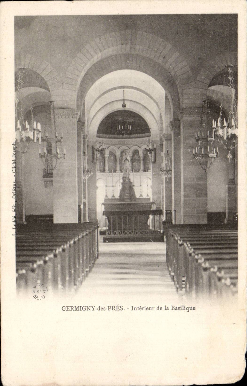 Germigny of Close - Interior of the Basilica - CPA
