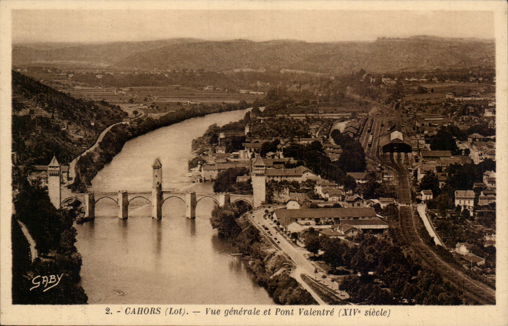 Cahors - vision y puente de Valentre - CPA