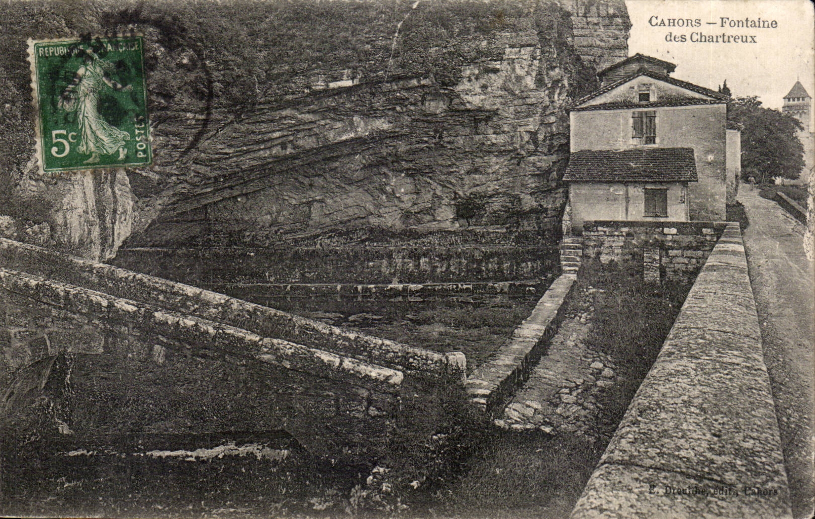 Cahors - Fountain of the Carthusian monks - CPA