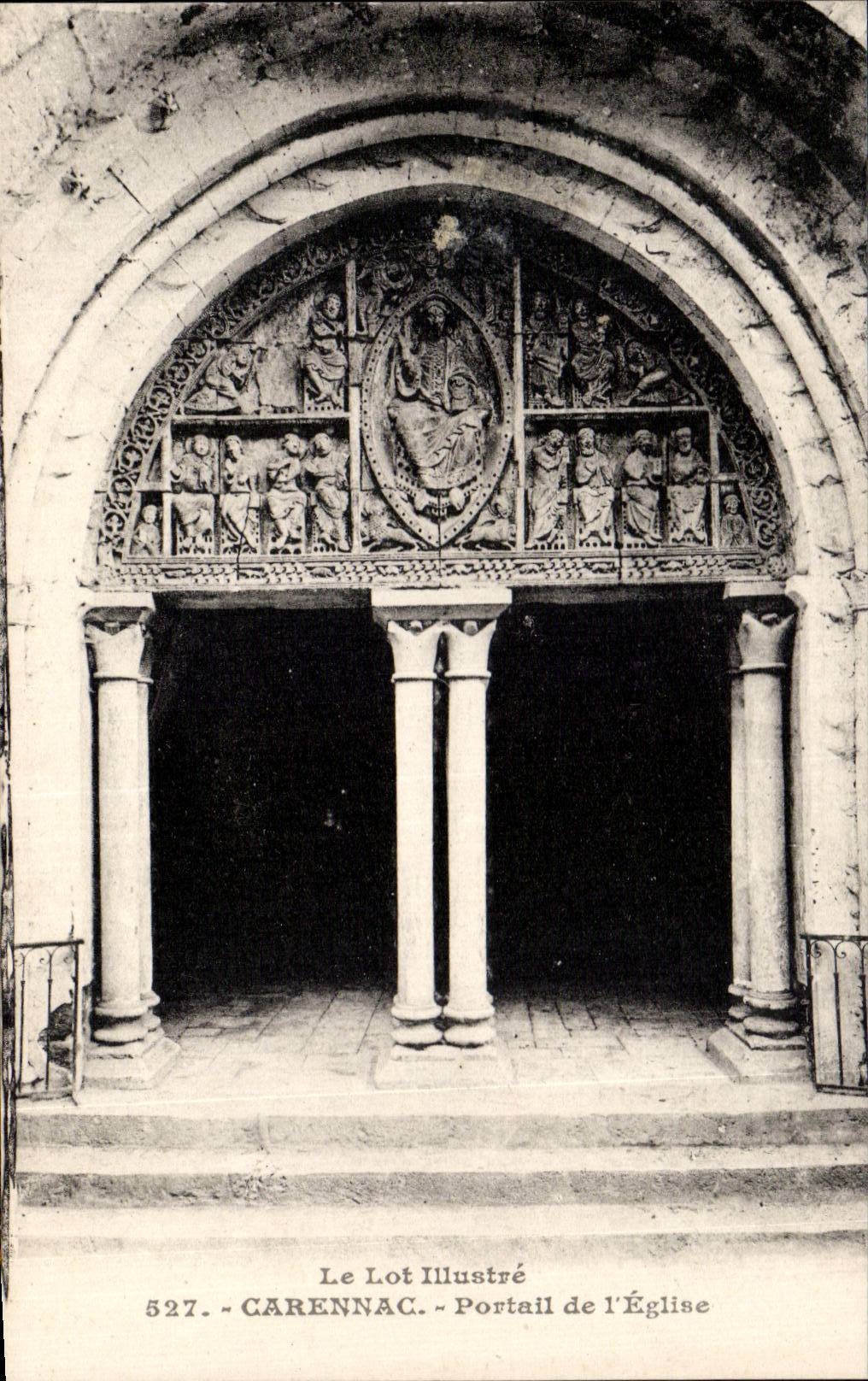 Carennac - Portail de l'Eglise - CPA 